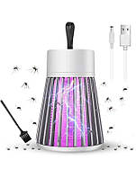 Пастка-лампа від комах Mosquito killing Lamp YG-002 від USB з LED підсвічуванням (65213-1-E) Сіра