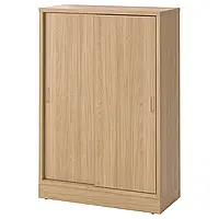 TONSTAD Шкаф с раздвижными дверцами, дубовый шпон, 82х37х120 см