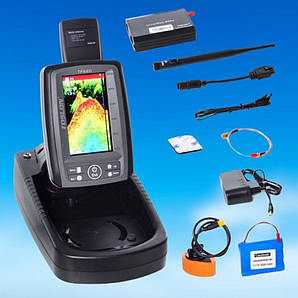 Люксовий ехолот TOSLON FISH FINDER TF 520 для прикормових корабликів, кольоровий бездротовий луг tf 520