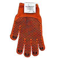 Перчатки Armprotect Universal-1 оранжевые с точкой ПВХ Р10/клас7 (7101) 150пар/меш (TV)