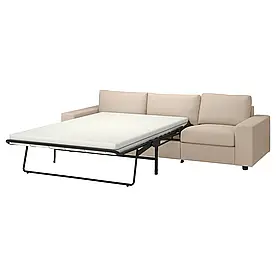 VIMLE 3-місний диван з широкими підлокітниками/Халларп бежевий