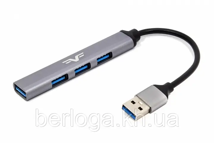 USB HUB FRIME 4-х  портовий (1х3.0&3x2.0) Silver (FH-20050)