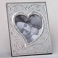 Рамка для романтических фотографий настольная "Сердце в алмазах" размер фотографии 13*13 см