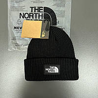 Шапка мужская The north face черная. Шапка tnf тнф шерстяная, универсальный размер.