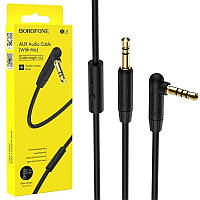 AUX кабель Borofone BL5 + Microphone (1м) черный (TV)