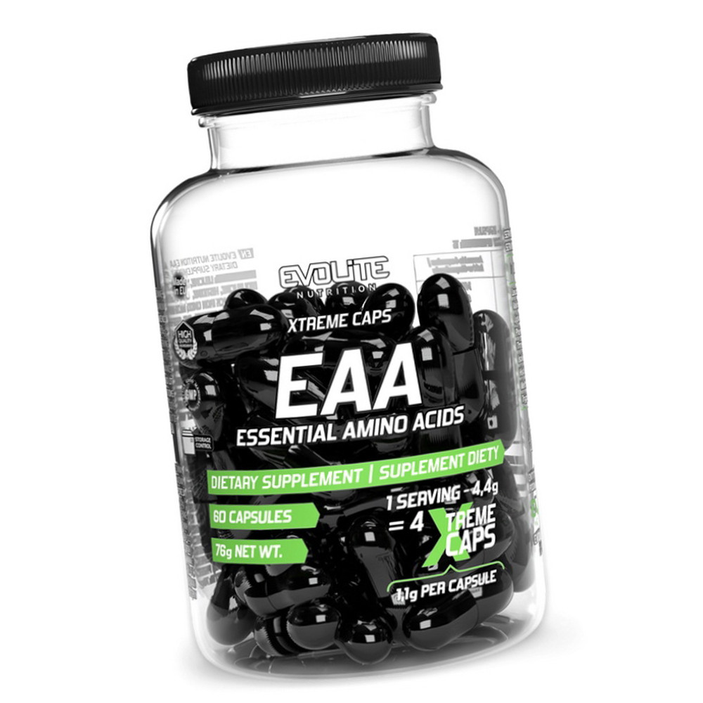 Амінокислоти ЕАА Evolite Nutrition EAA Xtreme 60 капсул