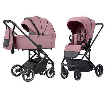 Коляска універсальна 2 в 1, CARRELLO Alfa/W CRL-6507 (2in1) Rouge Pink, рожева, Карелло Альфа