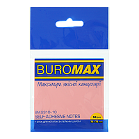 Блок пластиковий для нотаток із клейким шаром 75x75 мм 50 л прозорий рожевий