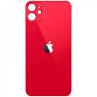 Задняя крышка (стекло) iPhone 12 mini red (big hole)