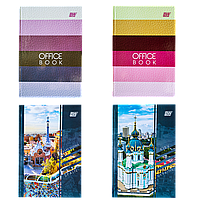 /Книга канцелярська А4 200 л картатий офсет тверда ламінована обкладинка асорті