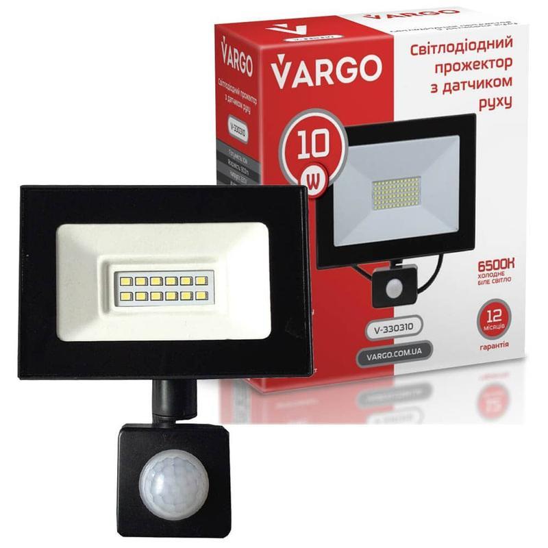Прожектор VARGO 10W 220V 6500K датчик движения (V-330310) (TV) - фото 3 - id-p2009196690