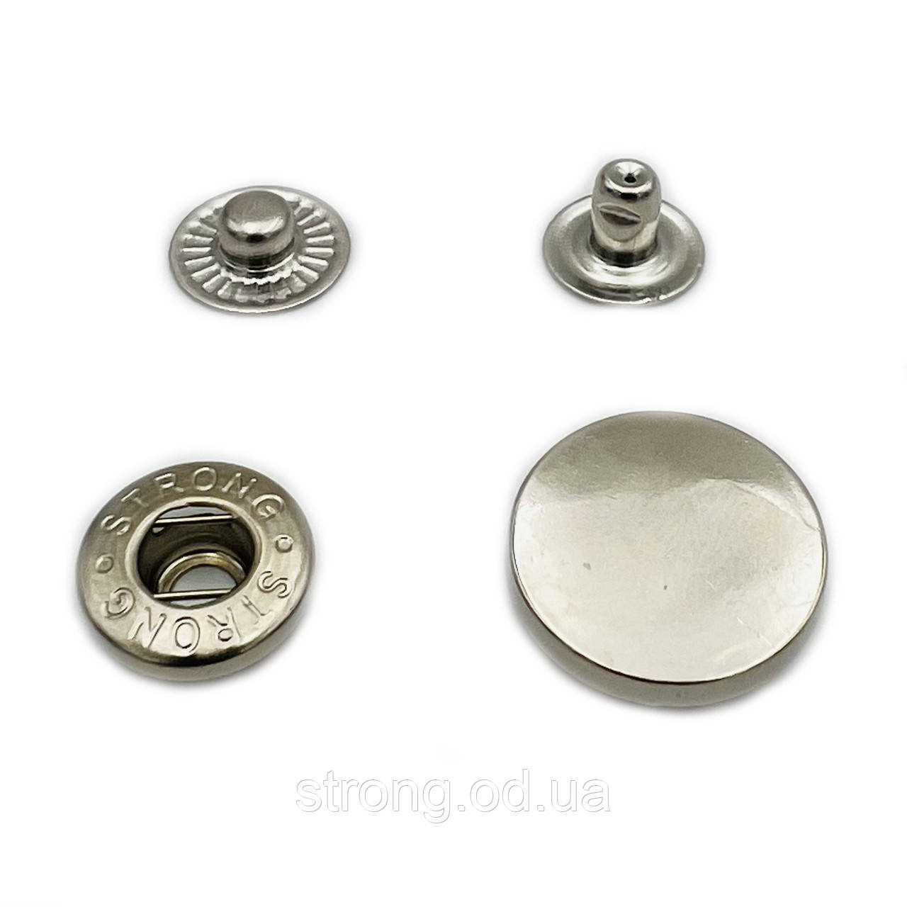 Кнопка таблетка 20мм Нікель (50шт.) STRONG