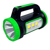 Ручной светодиодный фонарь 818C-3W+COB (ЗУ USB-Micro, встроенный аккумулятор, power bank, солнечная батарея)