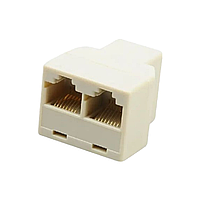 Двойной cоединитель витой пары RJ45 - 2RJ45 (мама-мама) (джойнер) (TV)