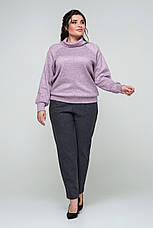 Гарний бузковий светр батал тканина ангора, фото 2