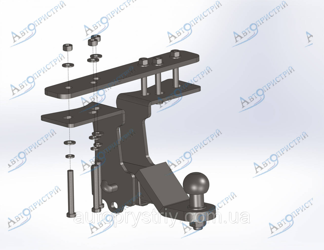 Фаркоп - Nissan Pathfinder Кросовер (2005-2010) вставка під квадрат