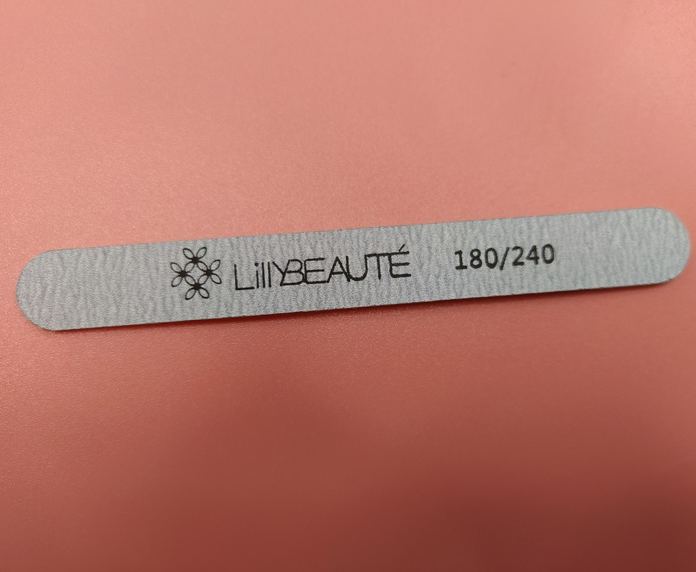 Пилка овальна для нігтів LillyBeaute 180/240, упаковка 50 шт, фото 1