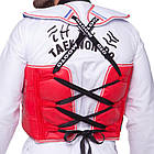 Захист корпусу та ключиці двосторонній жилет для єдиноборств Mooto 5095 розмір M зріст 140 см, фото 7