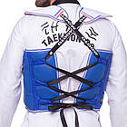 Захист корпусу та ключиці двосторонній жилет для єдиноборств Mooto 5095 розмір M зріст 140 см, фото 4