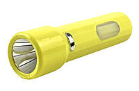 Карманный ручной аккумуляторный фонарь с боковым светом YAJIA YJ-8931C 1LED+COB USB Желтый