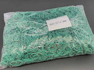 Гумки для банкнот канцелярські 20 х 1,2 х 1,2 мм 9353 шт зелені в пакеті