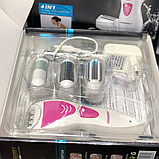 Бездротовий епілятор для вологої та сухої епіляції з 4 насадками для ідеальної гладкої шкіри Gemei, фото 3