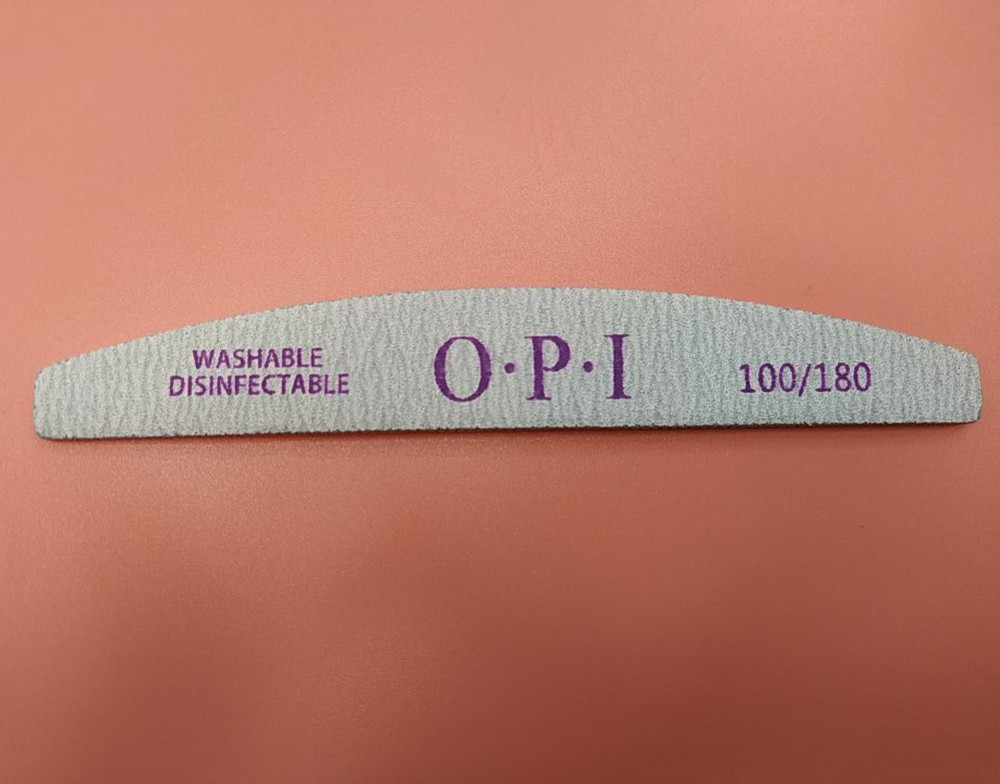 Пилка для нігтів OPI 100/180, півмісяць, упаковка 25 шт