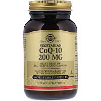 Solgar, вегетаріанський коензим CoQ-10, 200 мг, 60 капсул