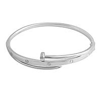 Срібний браслет Високої якості з без каменів, вага виробу 14,1 г (2136835) 18 розмір