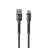 USB кабель для зарядки и передачи данных Type-C 2,1А 1м черный HAVIT