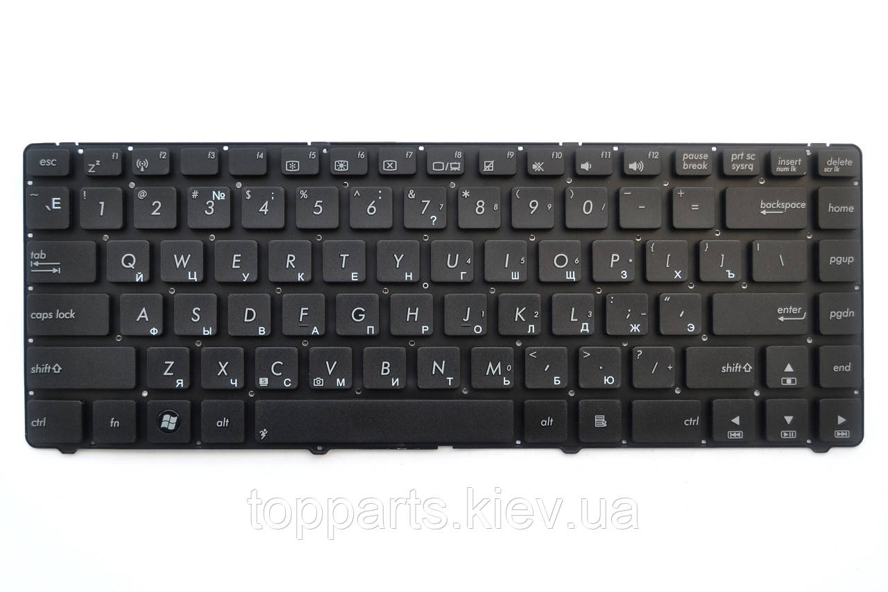 Клавіатура ноутбука Asus U44, K45 чорна UA/RU/US