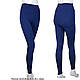 Турецькі лосини на флісі синього кольору Розміри: 44,46,48,50 (18015-2), фото 2