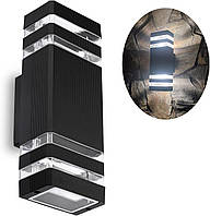 Архитектурный светильник Feron DH0807 черный 2*Е27 IP54 без лампы 110*65*300мм