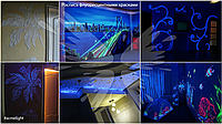 Неоновая краска Fluorescent Interior для декорирования интерьеров Acmelight 1 л Красный
