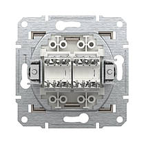 Розетка комп'ютерна Schneider Electric Asfora бронза подвійна RJ45 UTP 5E внутрішня EPH4400169, фото 3