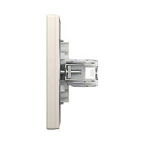 Розетка Schneider Electric Asfora комп'ютерна RJ45 UTP 5E та телефонна RJ12 кремова EPH4900123, фото 4