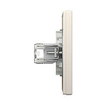 Розетка Schneider Electric Asfora комп'ютерна RJ45 UTP 5E та телефонна RJ12 кремова EPH4900123, фото 5