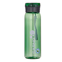 Пляшка для води CASNO 600 мл KXN-1211 Зелена з соломинкою SND