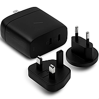 Зарядное устройство Native Union Fast GaN Charger PD 67W Dual USB-C Port, Black (FAST-PD67-BLK-INT)