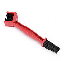 Щётка-кисточка для чистки цепи мотоцикла (Красная) Щетка для мойки мото цепи