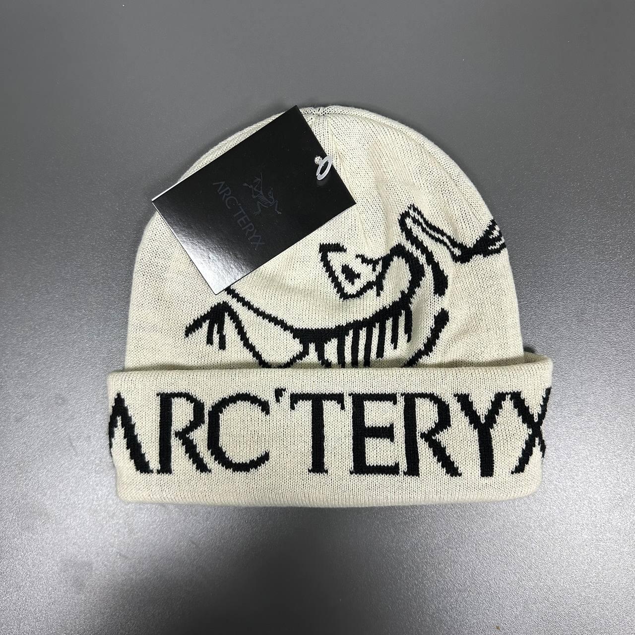 Шапка чоловіча arcteryx | артерікс бежева вовняна, універсальний розмір.