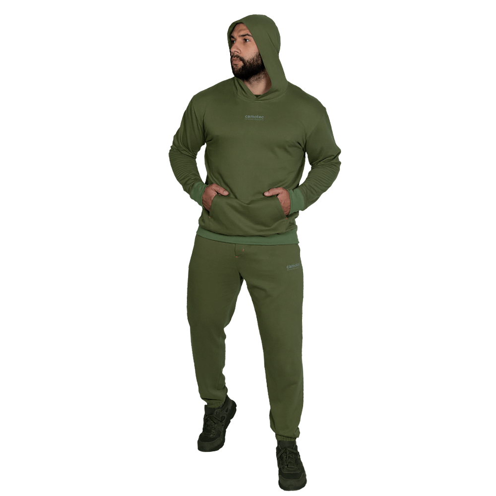 Спортивний костюм з каптуром Camotec Basic Hood Олива бавовна