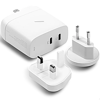 Зарядное устройство Native Union Fast GaN Charger PD 67W Dual USB-C Port, White (FAST-PD67-WHT-INT)