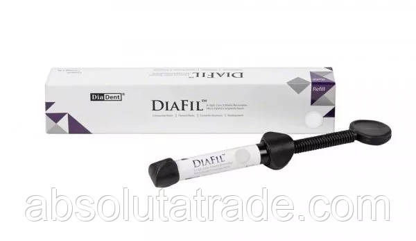DiaFil світловідштовхуваний мікрогібридний композит, Diadent (Діафіл, Діадент) шприц 4 г — А3О