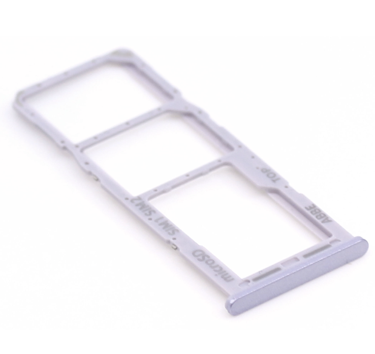 Тримач (лоток) Sim-карти та карти пам'яті для Samsung A225F Galaxy A22 4G Dual Sim, бузковий, Violet, на дві