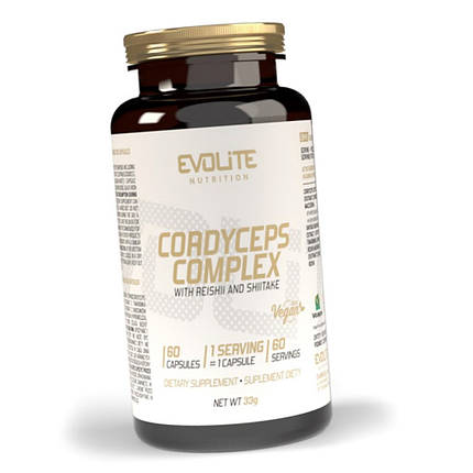 Кордицепс Evolite Nutrition Cordyceps Complex 60 капсул, фото 2
