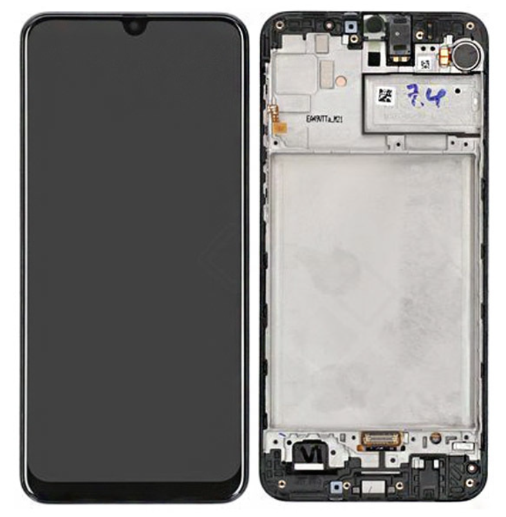 Дисплей (екран) для Samsung M215F Galaxy M21/M307F + тачскрин, чорний, TFT, (In-Cell) з передньою панеллю