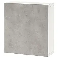 BESTA Комбинация навесного шкафа, белый/Каллвикен светло-серый, 60x22x64 см