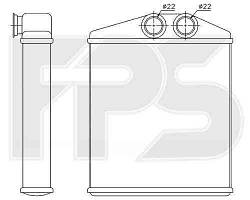 Радіатор пічки OPEL COMBO 01-11 CORSA C 01-03 CORSA C 04-07 FP 52 N146 1618222 9196140