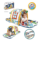 Дитячий розвиваючий ігровий килимок з тунелем для малюків
